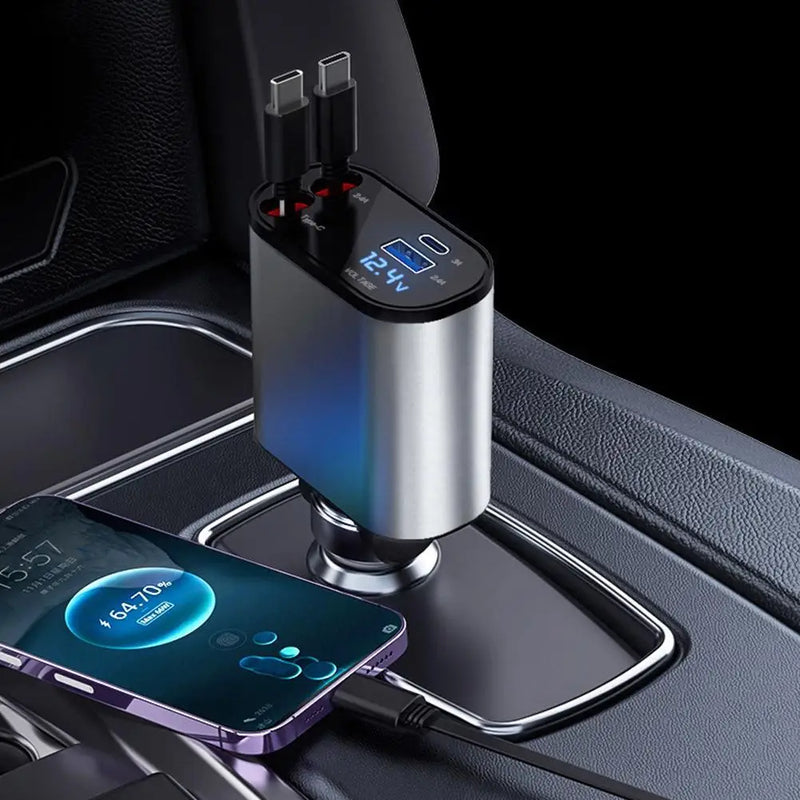 Carregador Automotivo Ultra Rápido 4 em 1 (Iphone/Android)